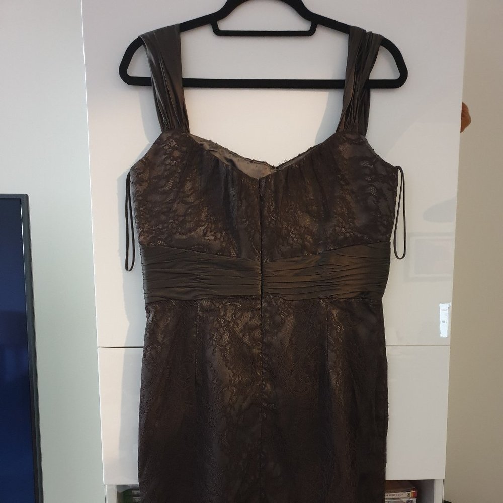 marc bouwer lace and sequence cocktail dress